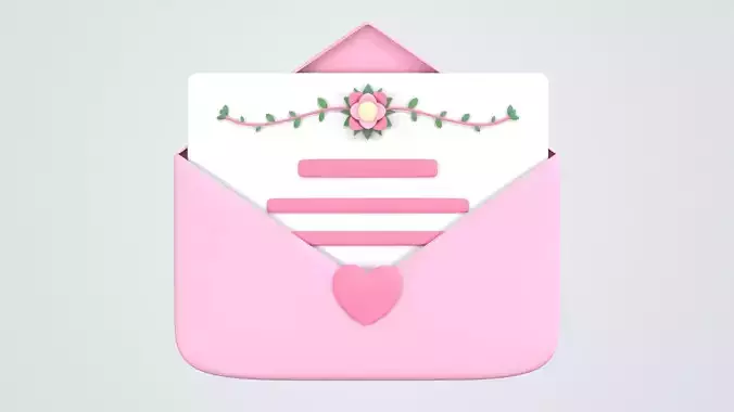 Wedding Invitation 3D Icon 3D model