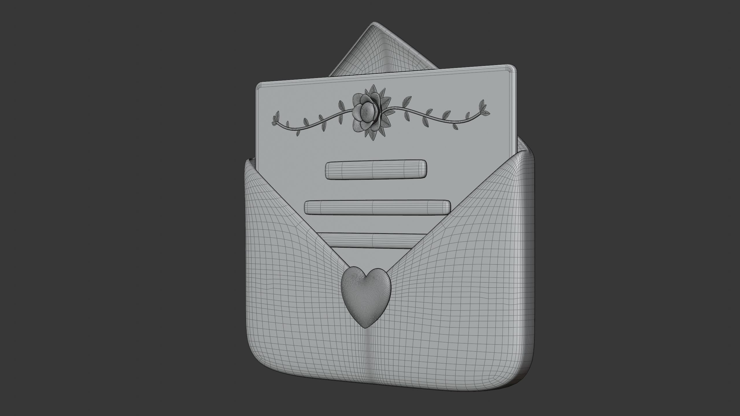 Wedding Invitation 3D Icon 3D model_9