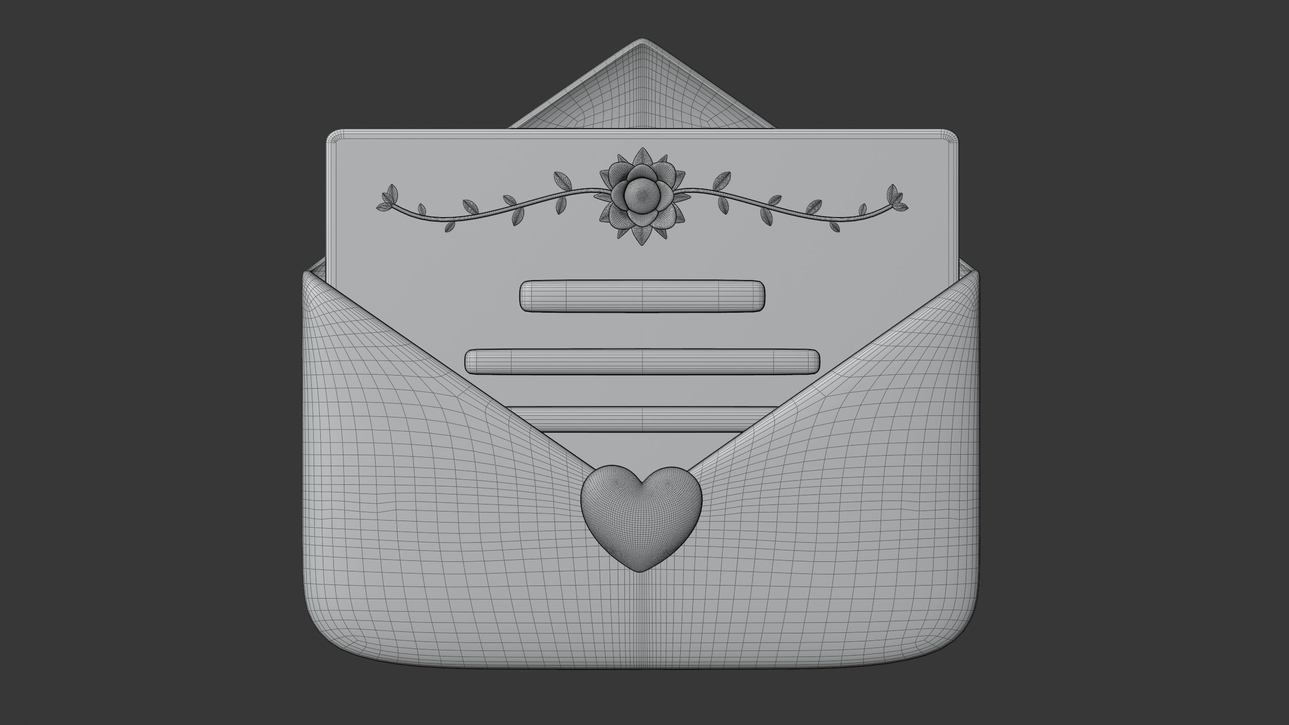Wedding Invitation 3D Icon 3D model_7