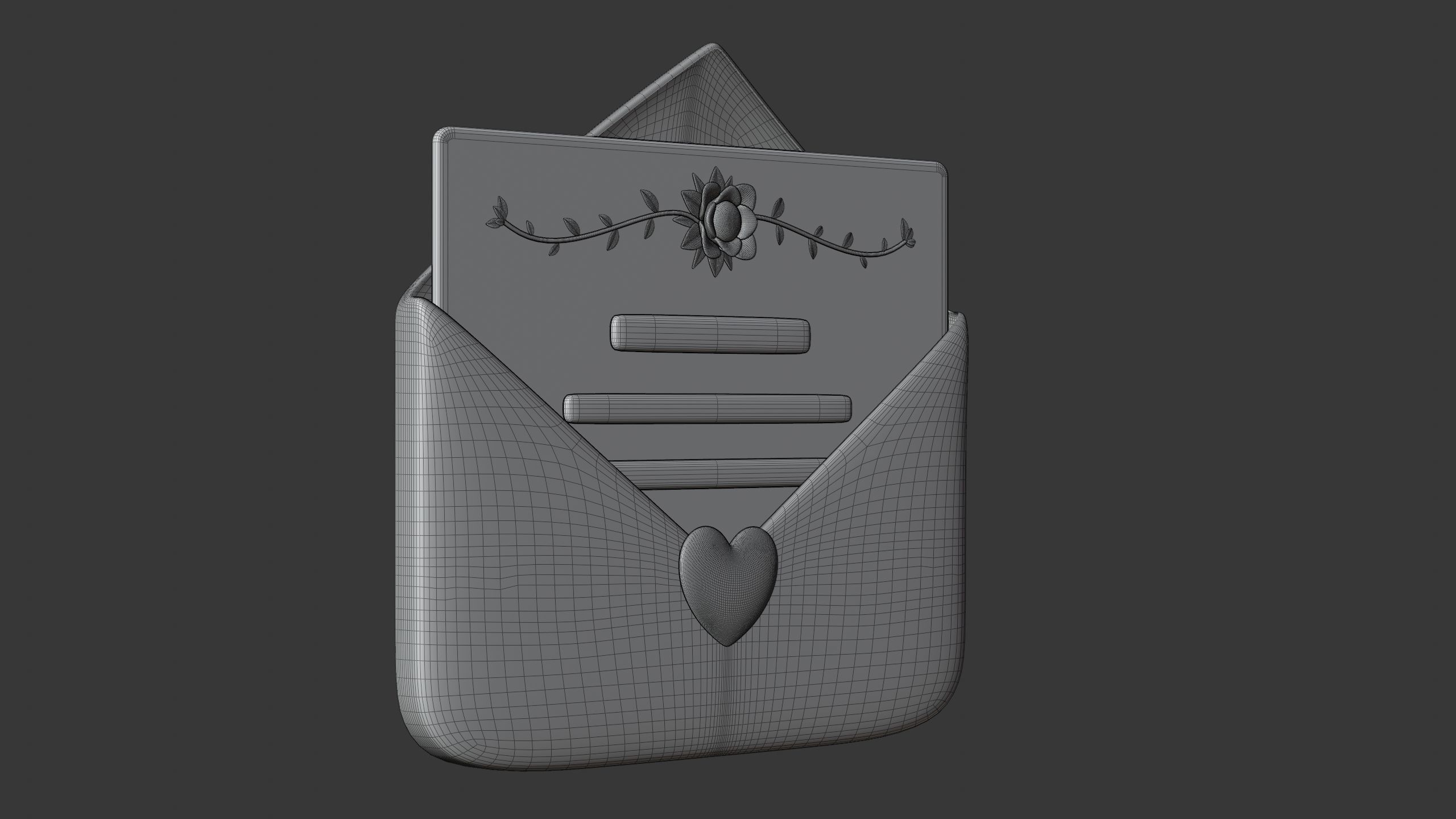 Wedding Invitation 3D Icon 3D model_8