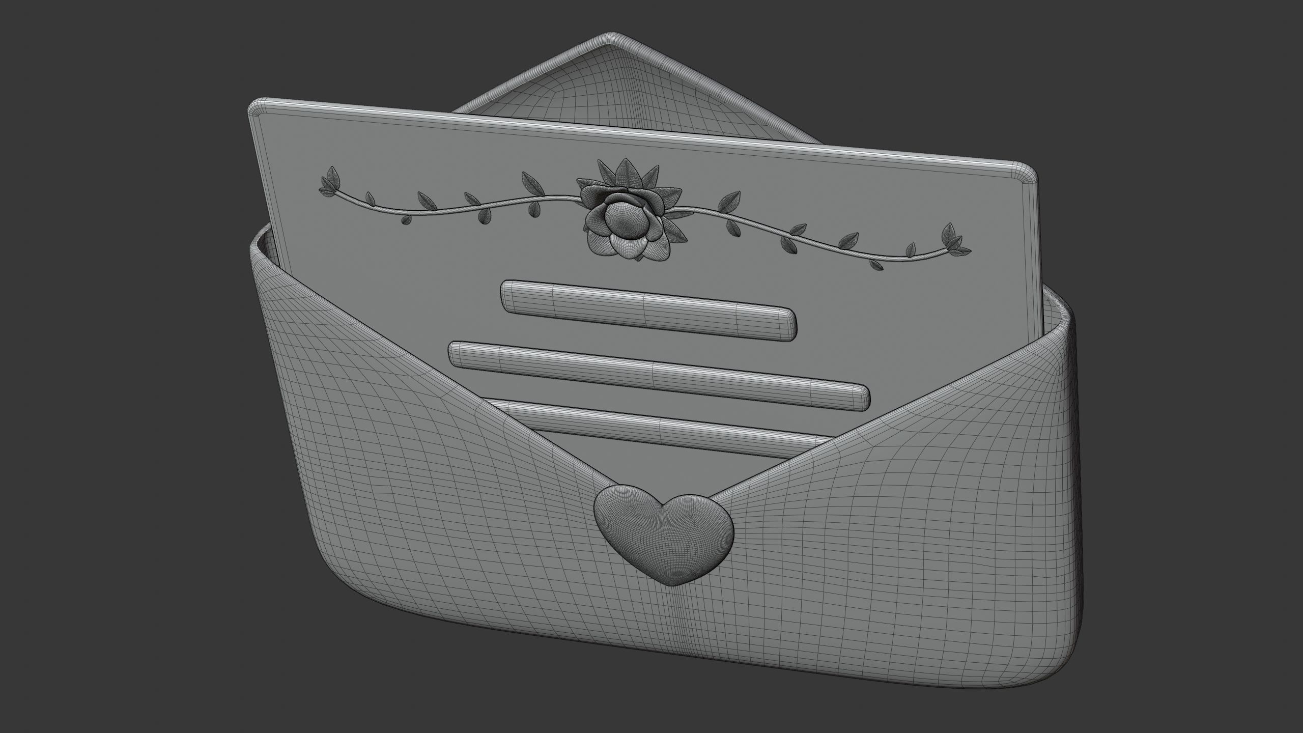 Wedding Invitation 3D Icon 3D model_12