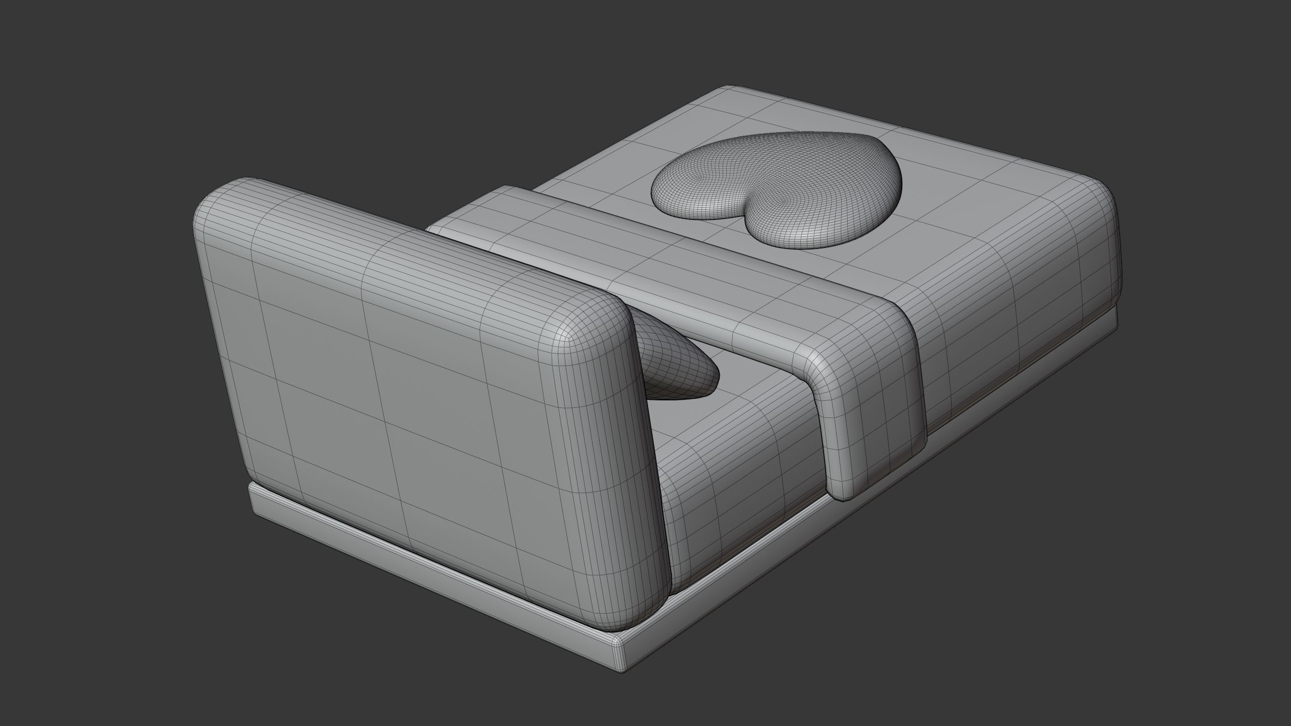 Double Bed 3D Icon 3D model_10