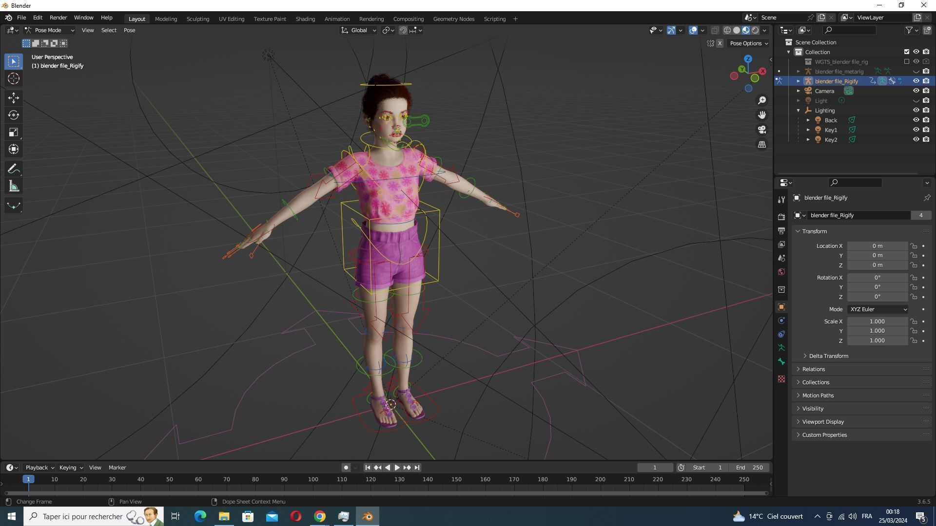 Sanaya -Realistic  Girl Ready For Render and Animation  kid Low-poly 3D model_12