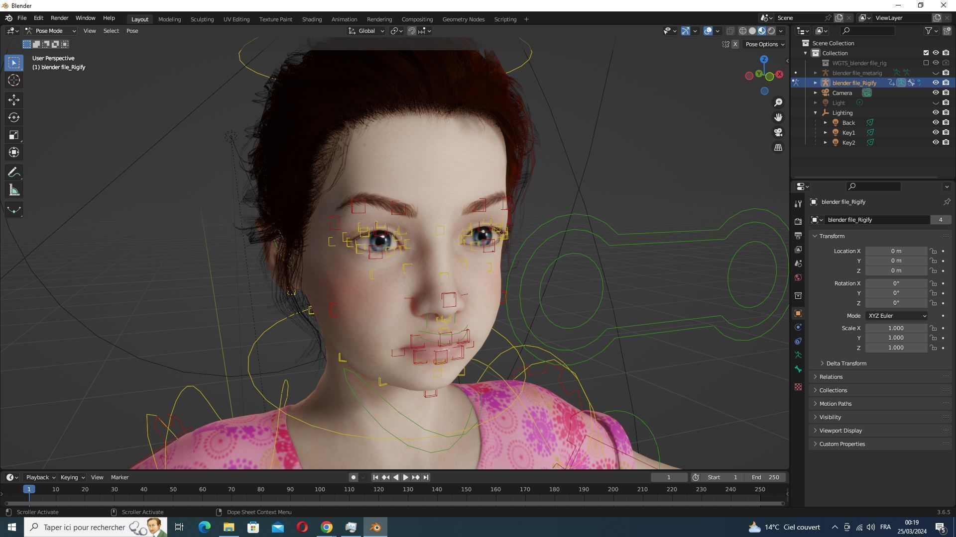Sanaya -Realistic  Girl Ready For Render and Animation  kid Low-poly 3D model_13