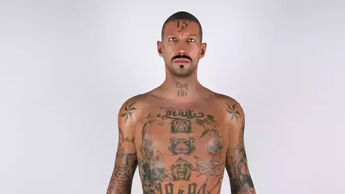 Man with tattoos