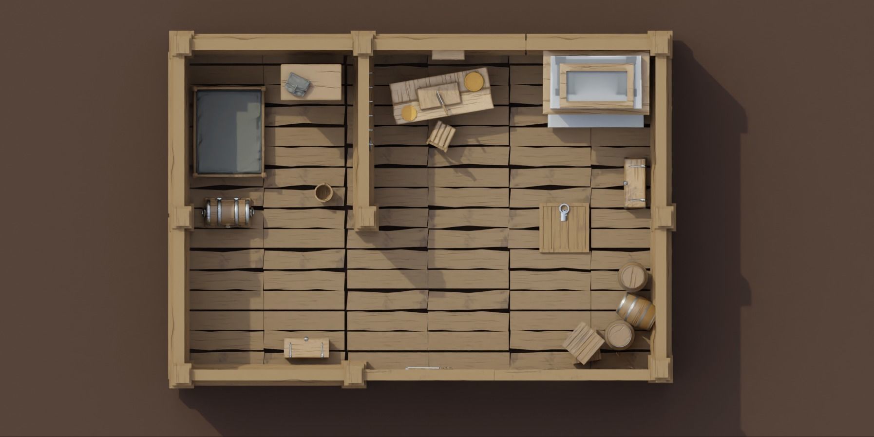 Stylized Medieval Room Scene - 1 Low-poly 3D model_3