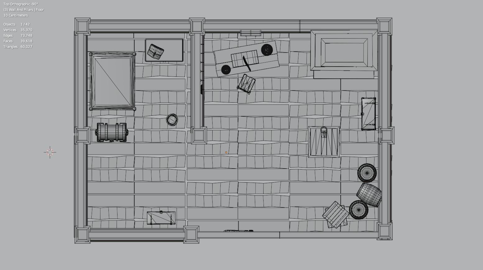 Stylized Medieval Room Scene - 1 Low-poly 3D model_15