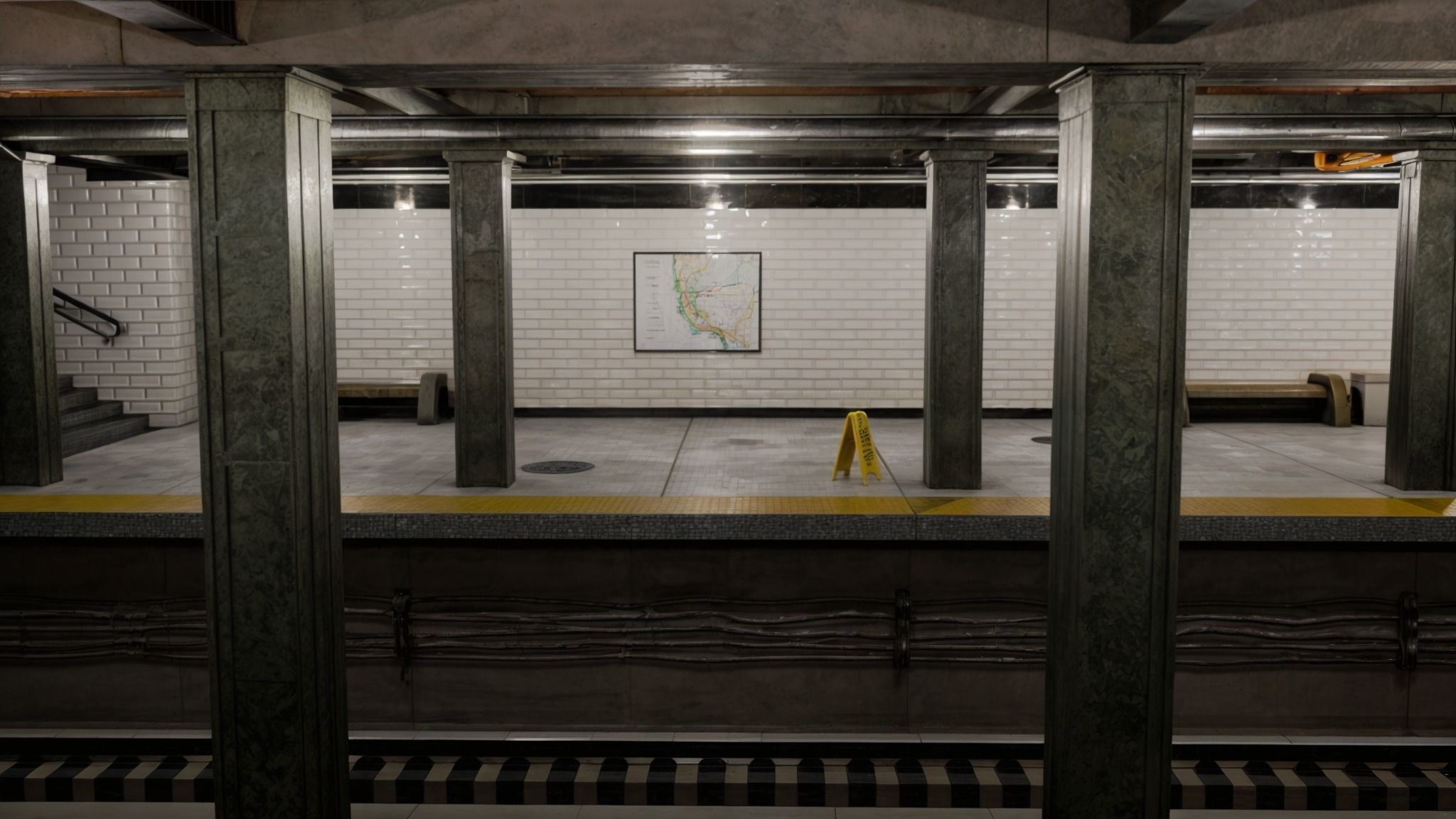 Detailed Subway Station Environment for Games and Simulations  3D model_1