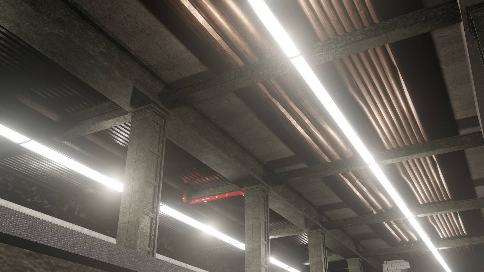 Detailed Subway Station Environment for Games and Simulations  3D model_5