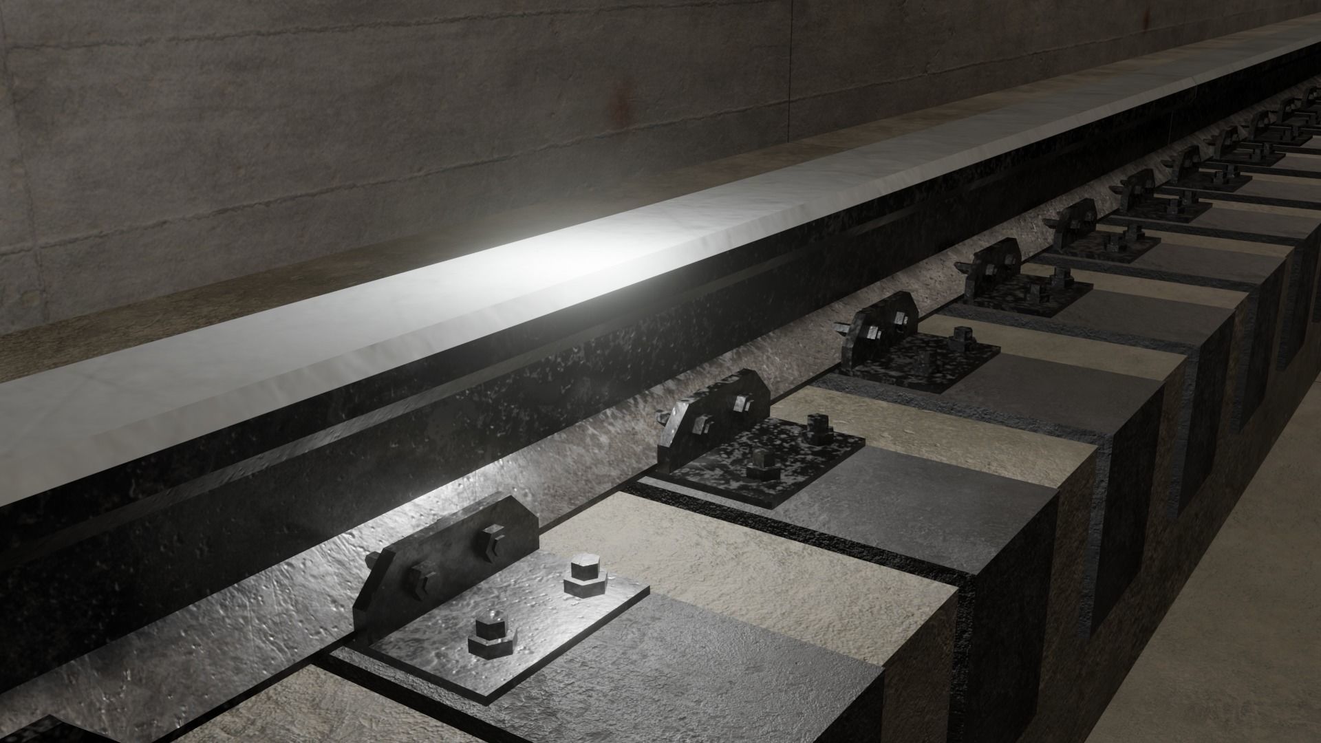 Detailed Subway Station Environment for Games and Simulations  3D model_3