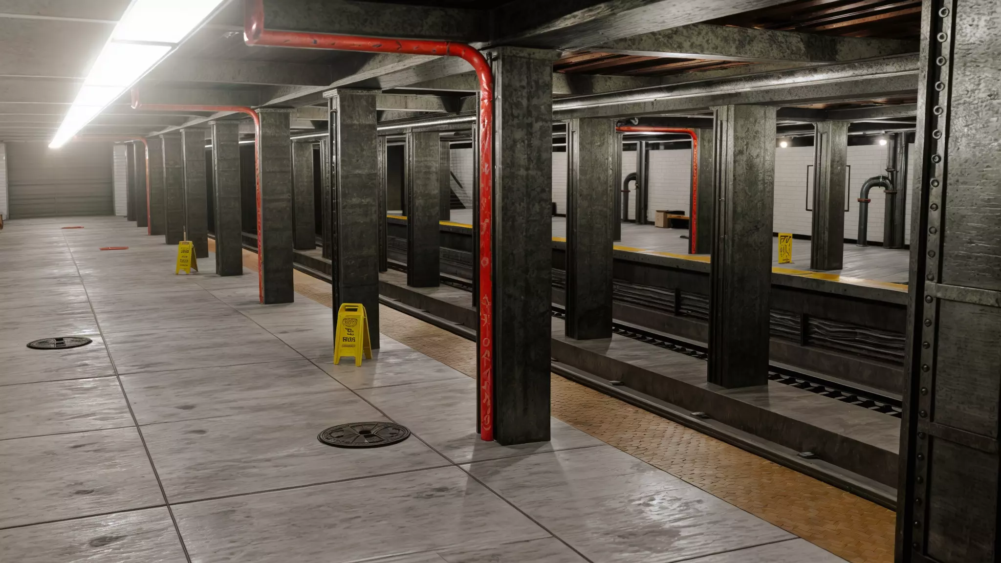 Detailed Subway Station Environment for Games and Simulations  3D model_0