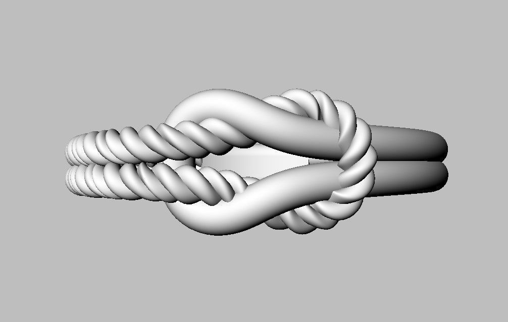 Knot  Rope Ring 3D print model_22
