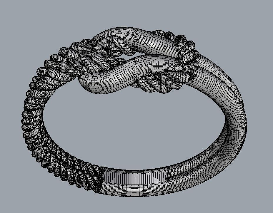 Knot  Rope Ring 3D print model_15
