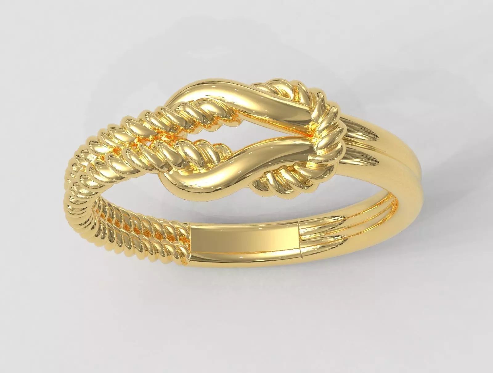 Knot  Rope Ring 3D print model_0