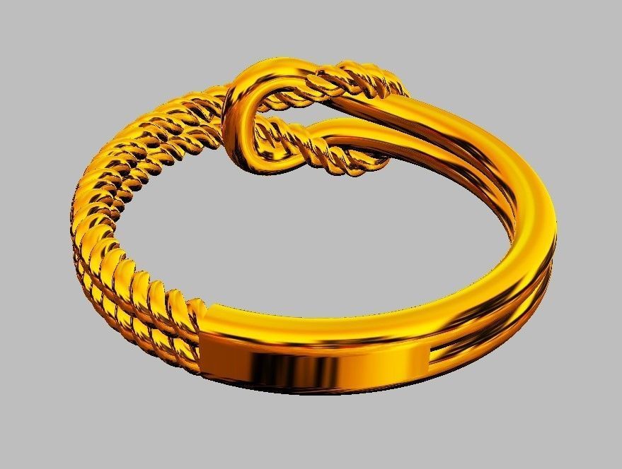 Knot  Rope Ring 3D print model_10