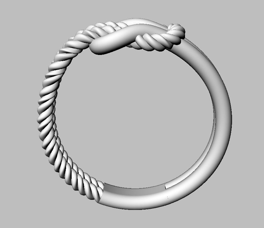 Knot  Rope Ring 3D print model_20