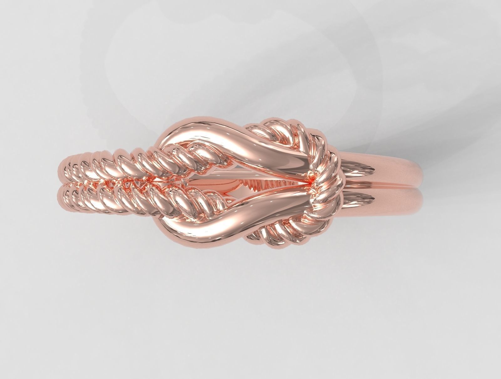 Knot  Rope Ring 3D print model_3