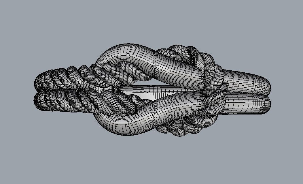 Knot  Rope Ring 3D print model_13