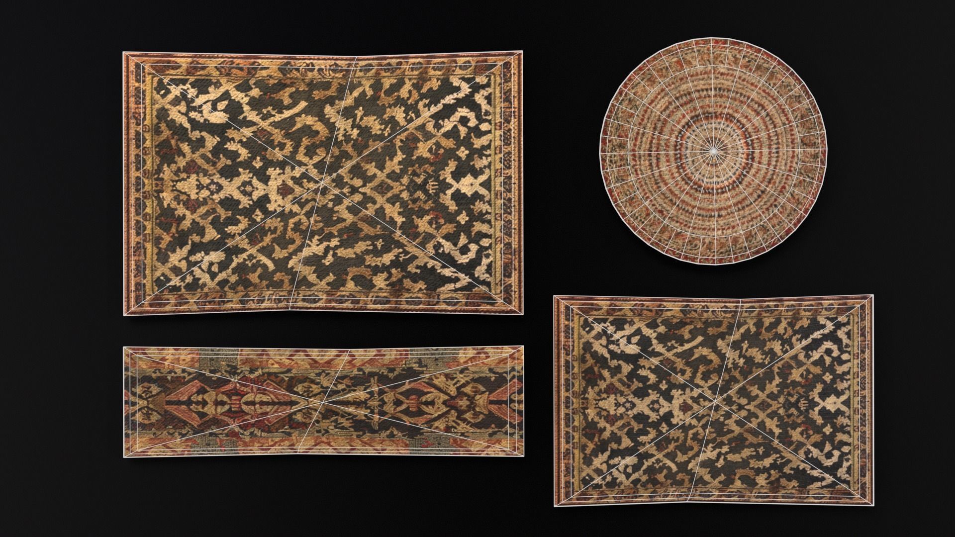 Medieval Rugs Low-poly 3D model_13
