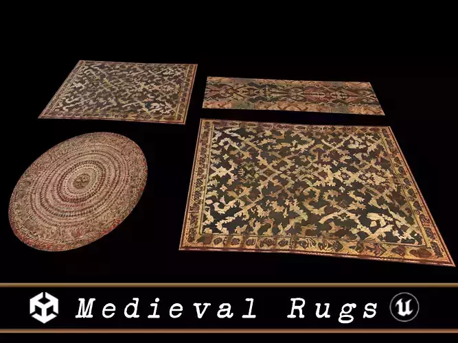 Medieval Rugs Low-poly 3D model