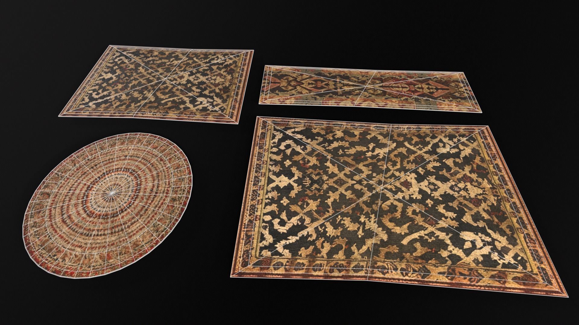 Medieval Rugs Low-poly 3D model_3