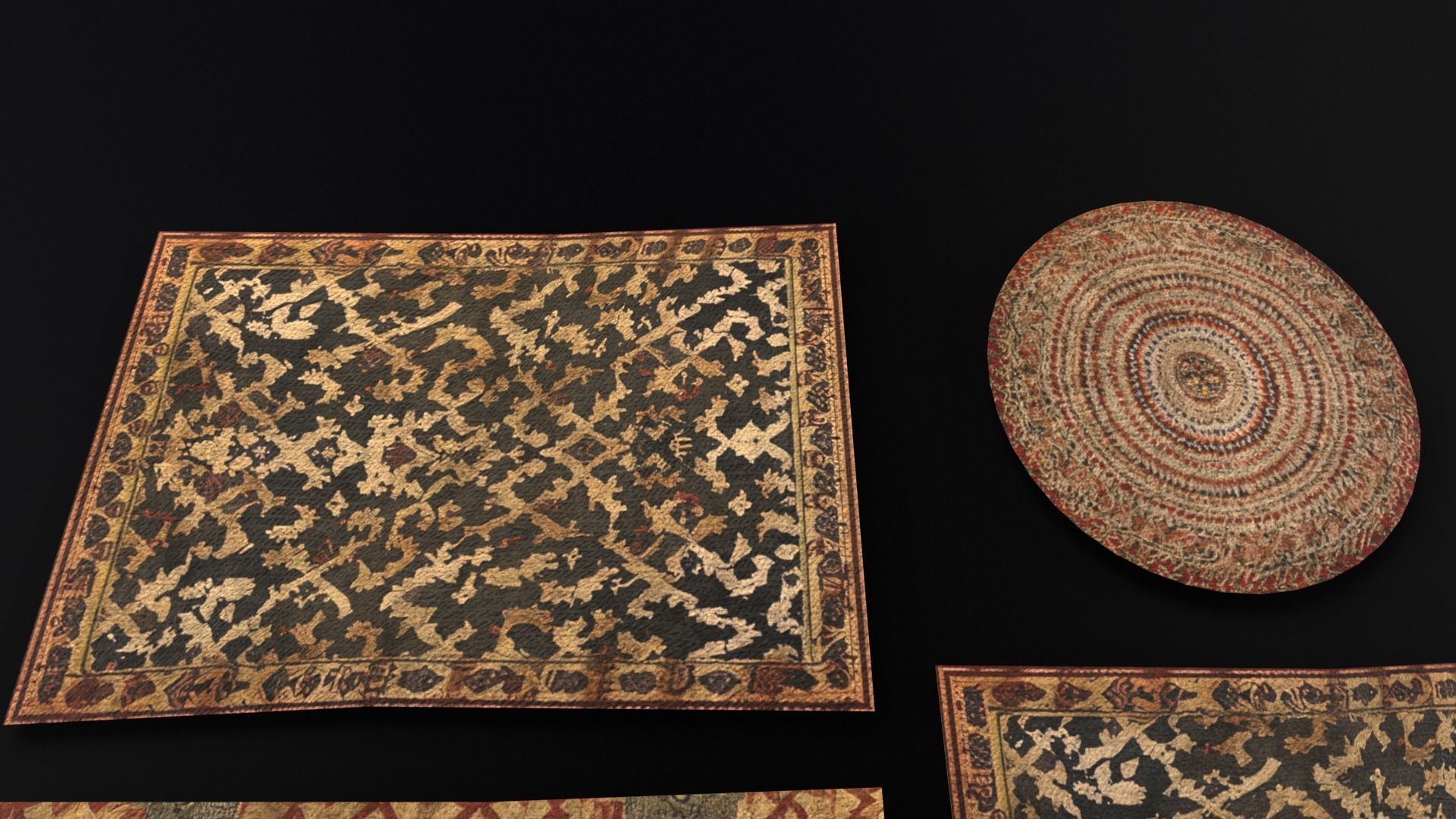 Medieval Rugs Low-poly 3D model_10