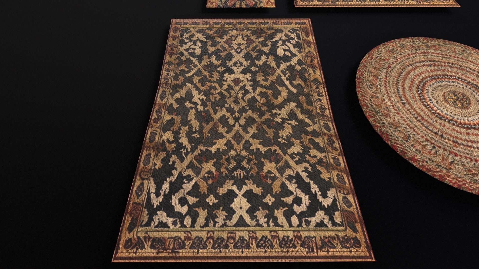 Medieval Rugs Low-poly 3D model_6