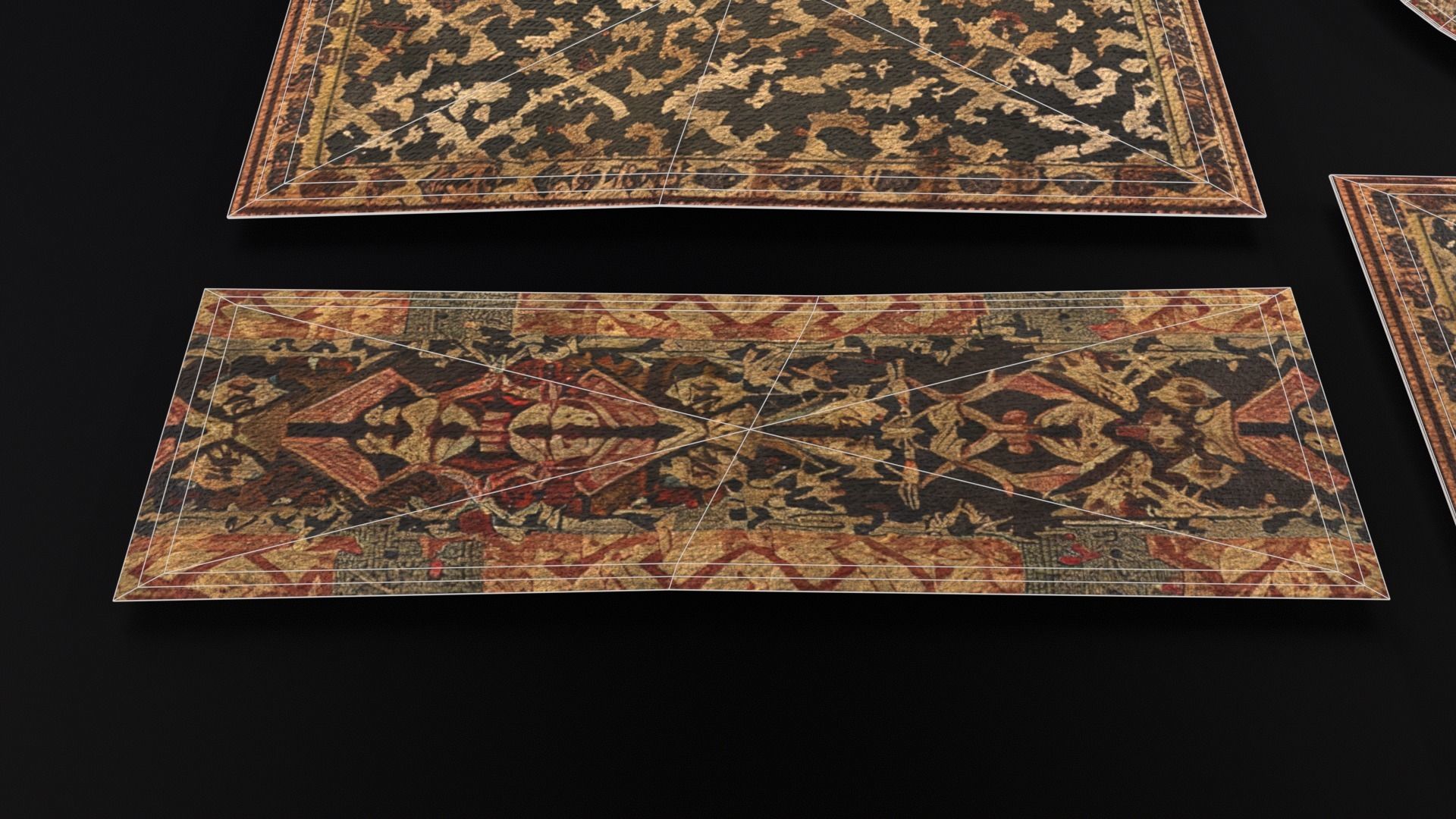 Medieval Rugs Low-poly 3D model_9