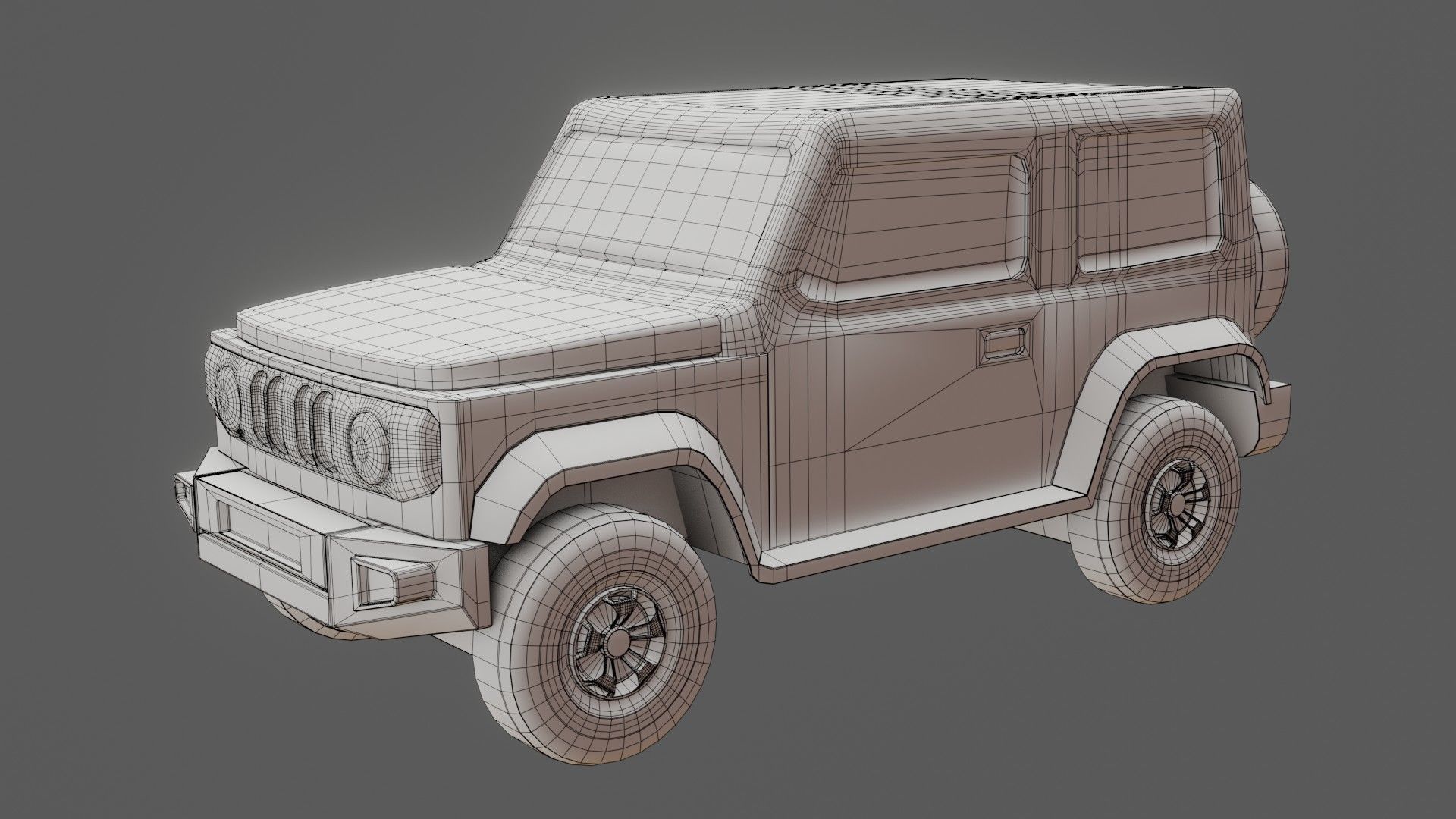Jeep Vehicle - Game Ready - PBR Low-poly 3D model_17