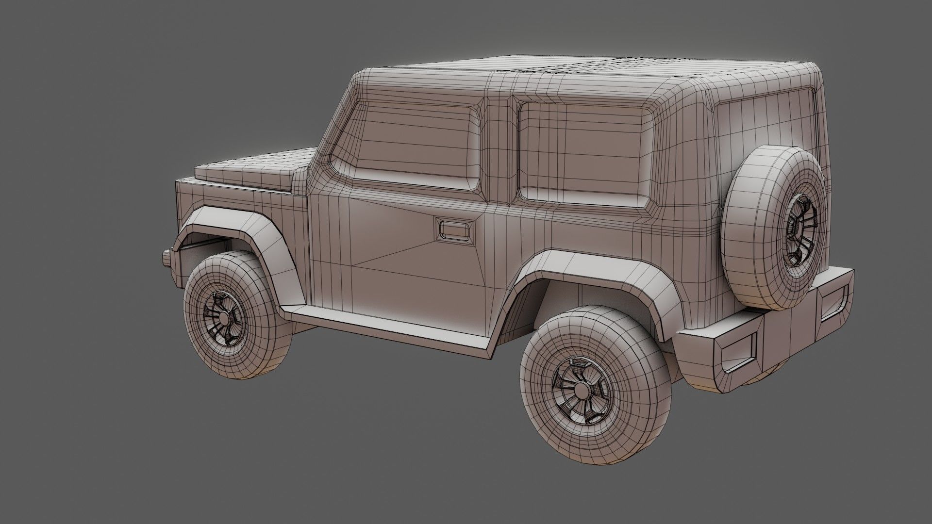 Jeep Vehicle - Game Ready - PBR Low-poly 3D model_20