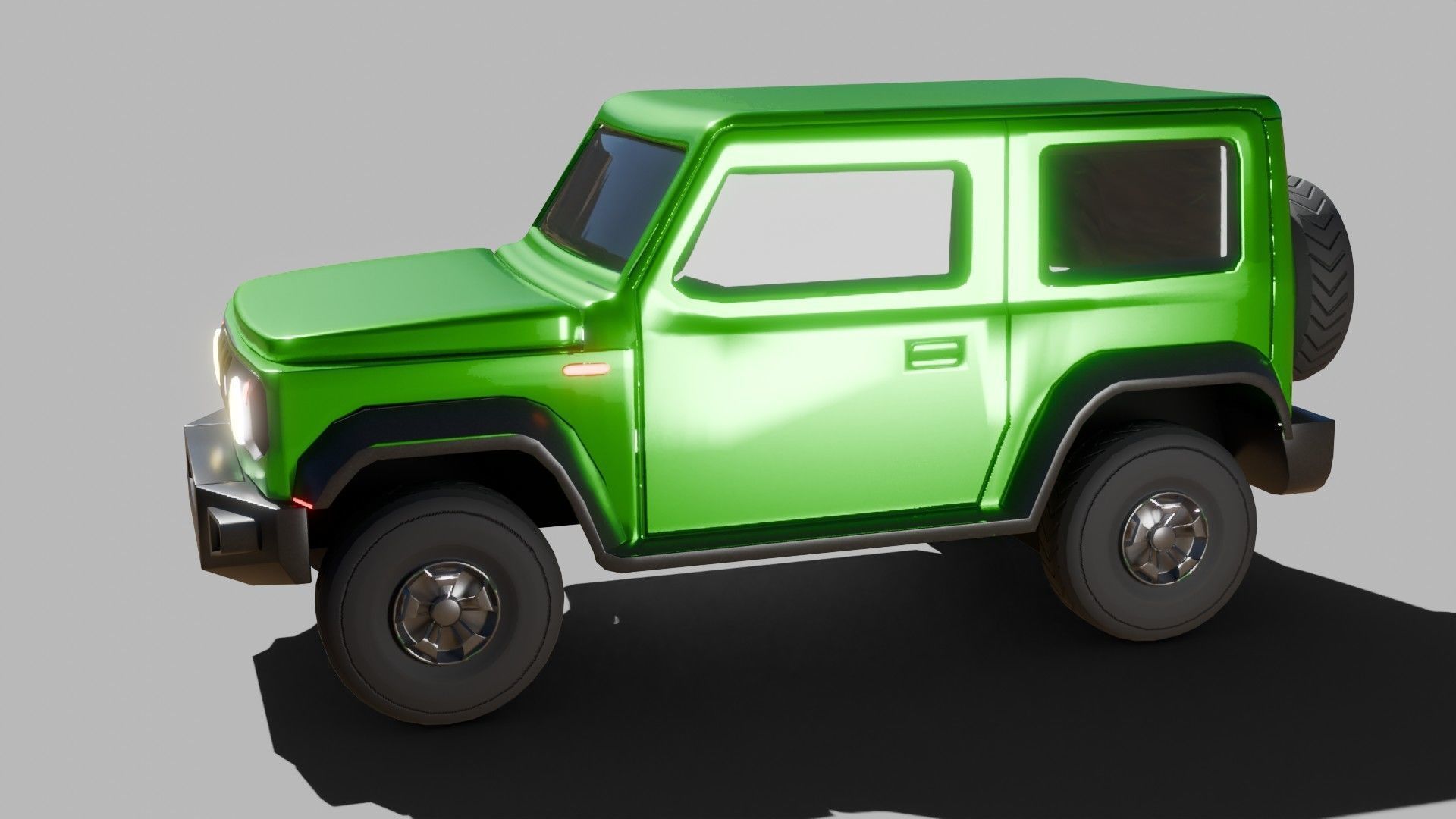 Jeep Vehicle - Game Ready - PBR Low-poly 3D model_3