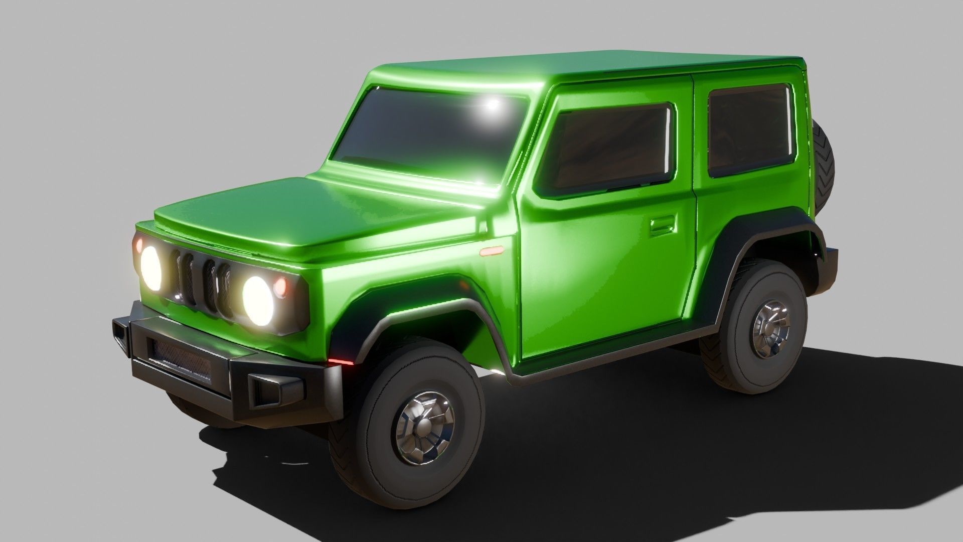 Jeep Vehicle - Game Ready - PBR Low-poly 3D model_2