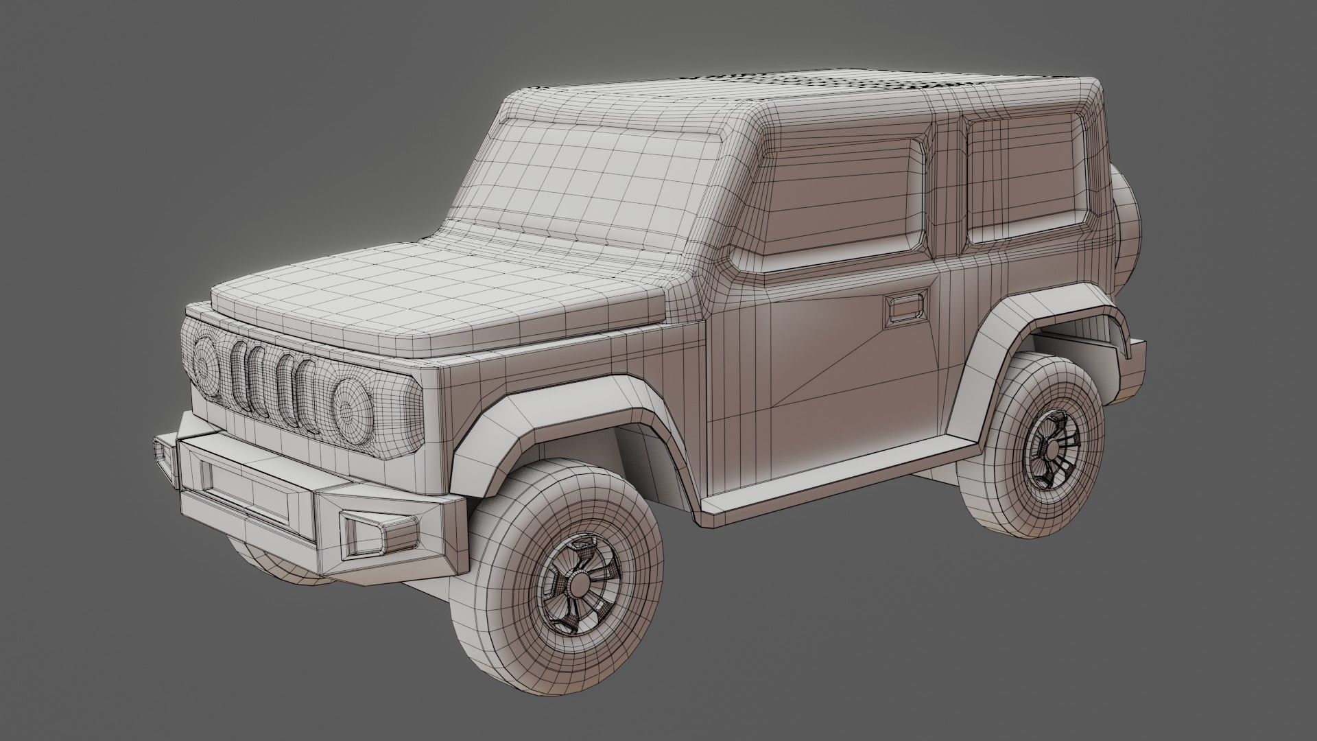 Jeep Vehicle - Game Ready - PBR Low-poly 3D model_16
