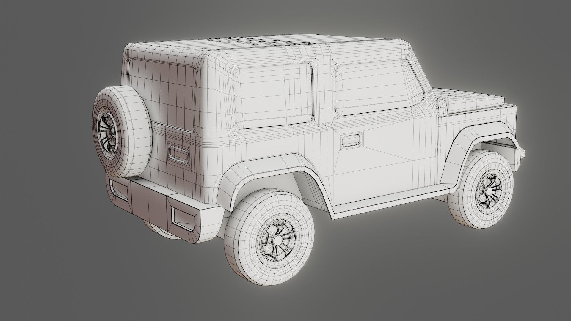 Jeep Vehicle - Game Ready - PBR Low-poly 3D model_24