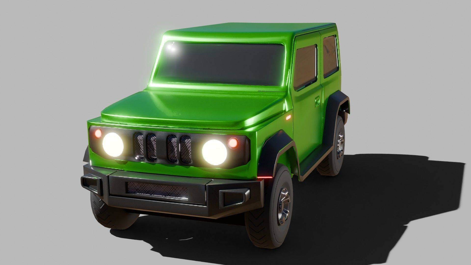 Jeep Vehicle - Game Ready - PBR Low-poly 3D model_14