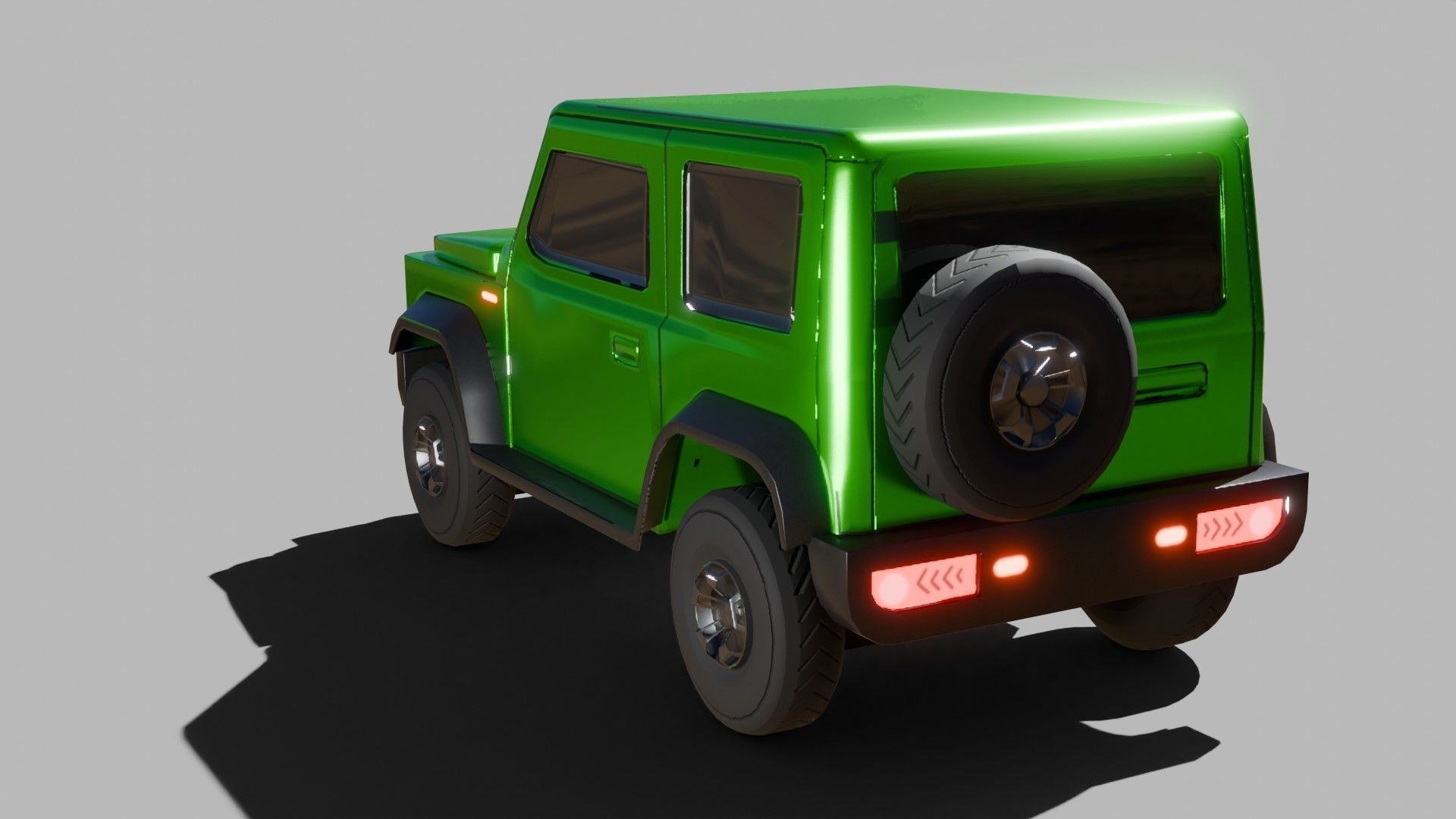 Jeep Vehicle - Game Ready - PBR Low-poly 3D model_6