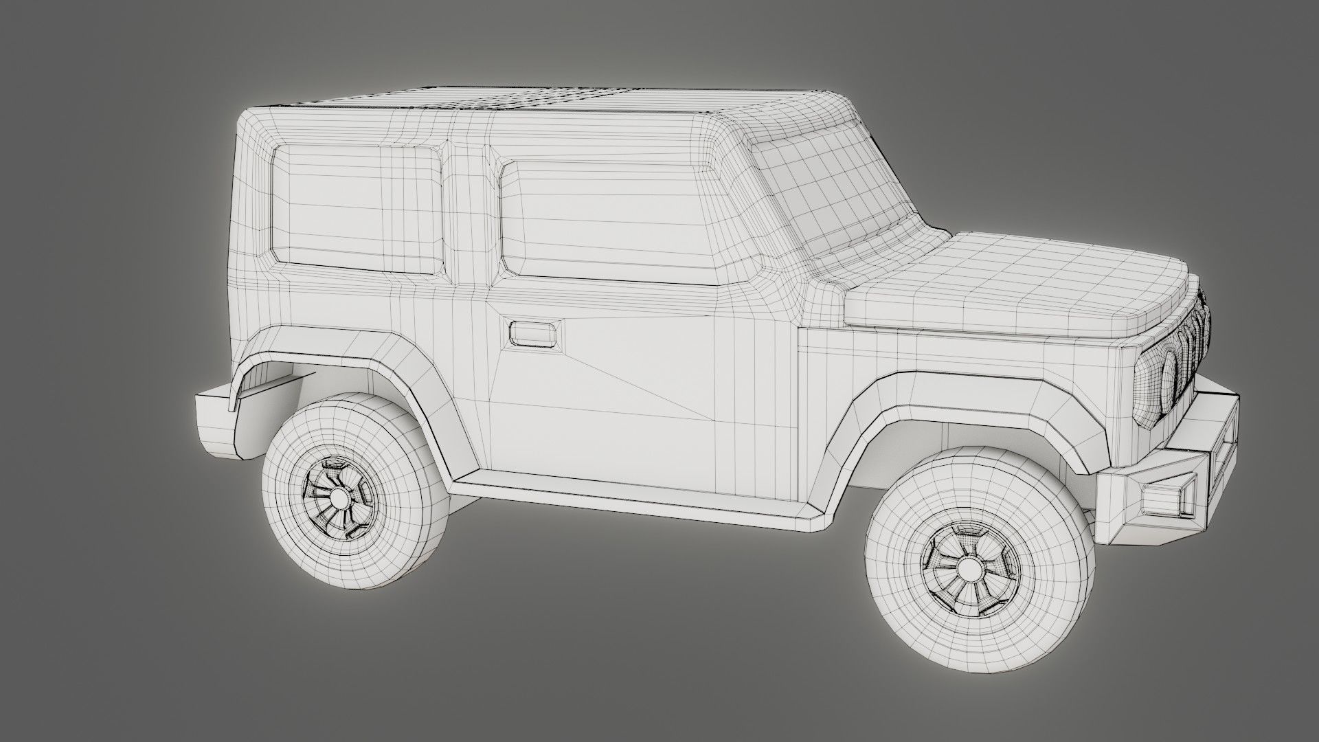 Jeep Vehicle - Game Ready - PBR Low-poly 3D model_26
