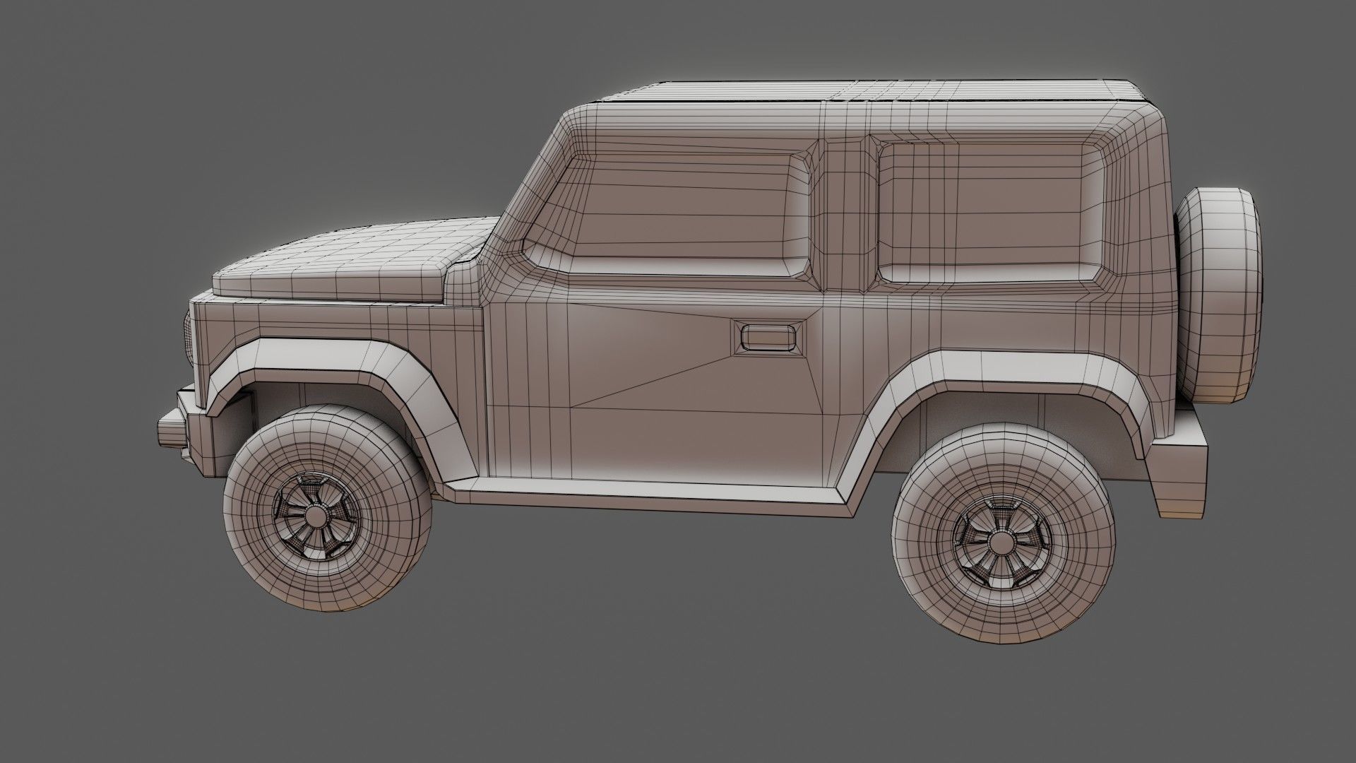Jeep Vehicle - Game Ready - PBR Low-poly 3D model_19