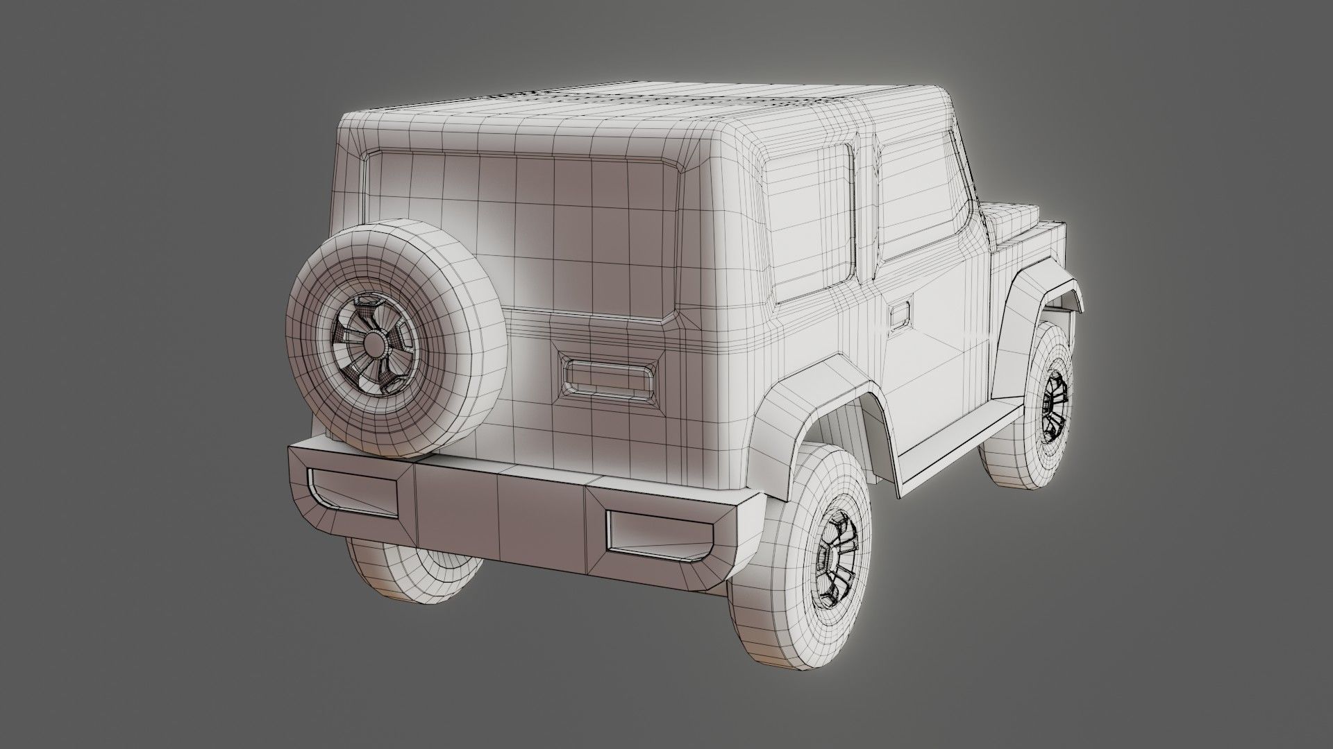 Jeep Vehicle - Game Ready - PBR Low-poly 3D model_23
