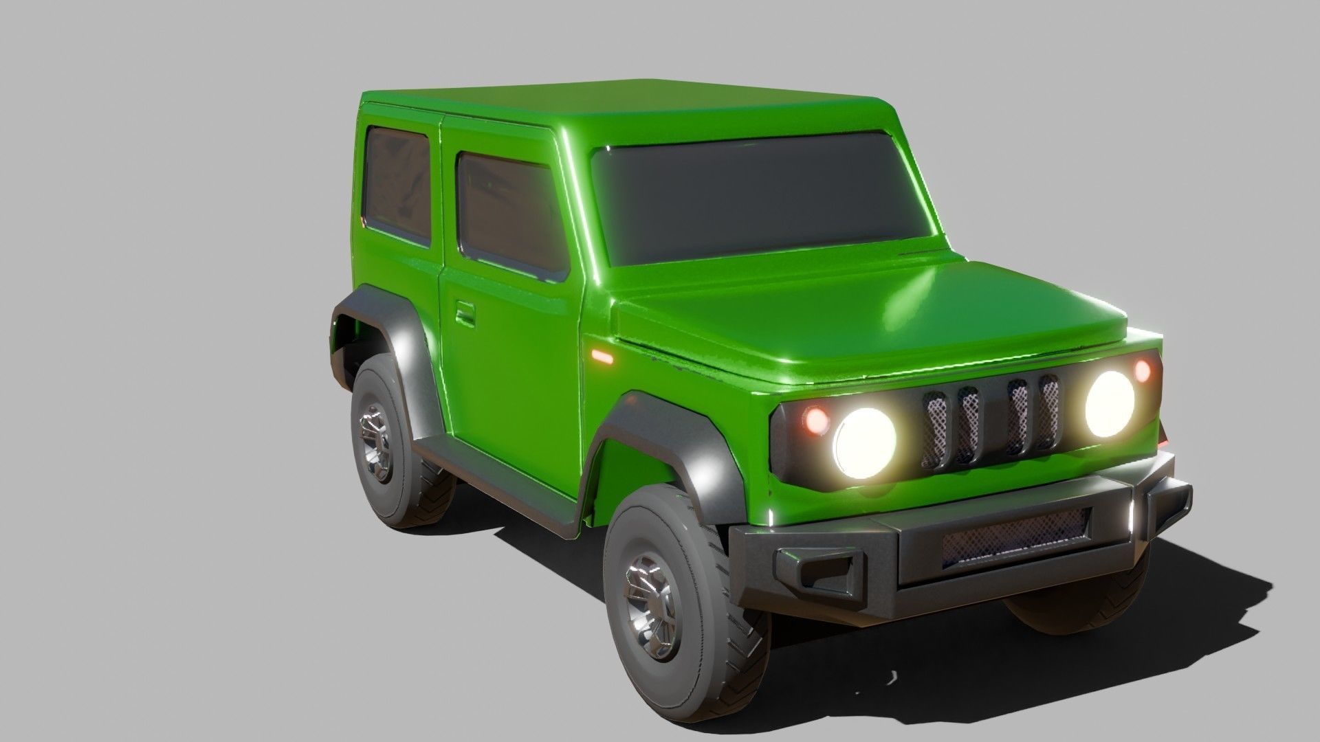 Jeep Vehicle - Game Ready - PBR Low-poly 3D model_12