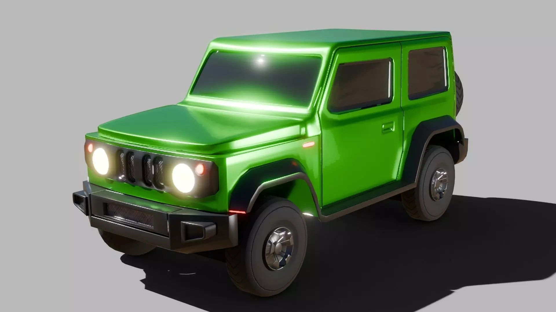 Jeep Vehicle - Game Ready - PBR Low-poly 3D model_0