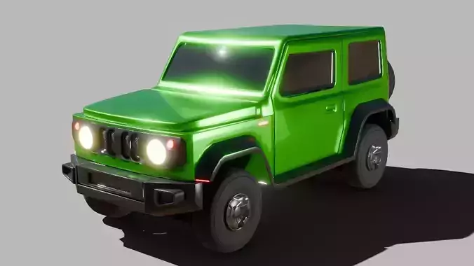 Jeep Vehicle - Game Ready - PBR Low-poly 3D model