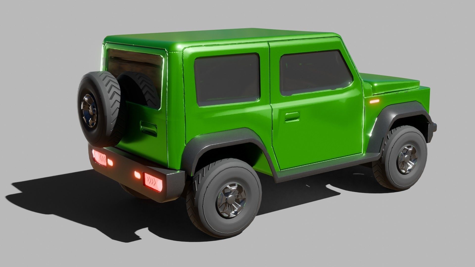 Jeep Vehicle - Game Ready - PBR Low-poly 3D model_9