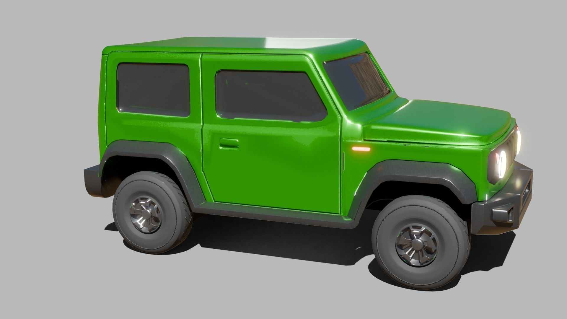 Jeep Vehicle - Game Ready - PBR Low-poly 3D model_11