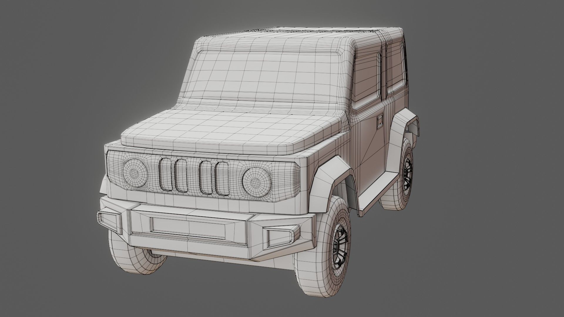 Jeep Vehicle - Game Ready - PBR Low-poly 3D model_29