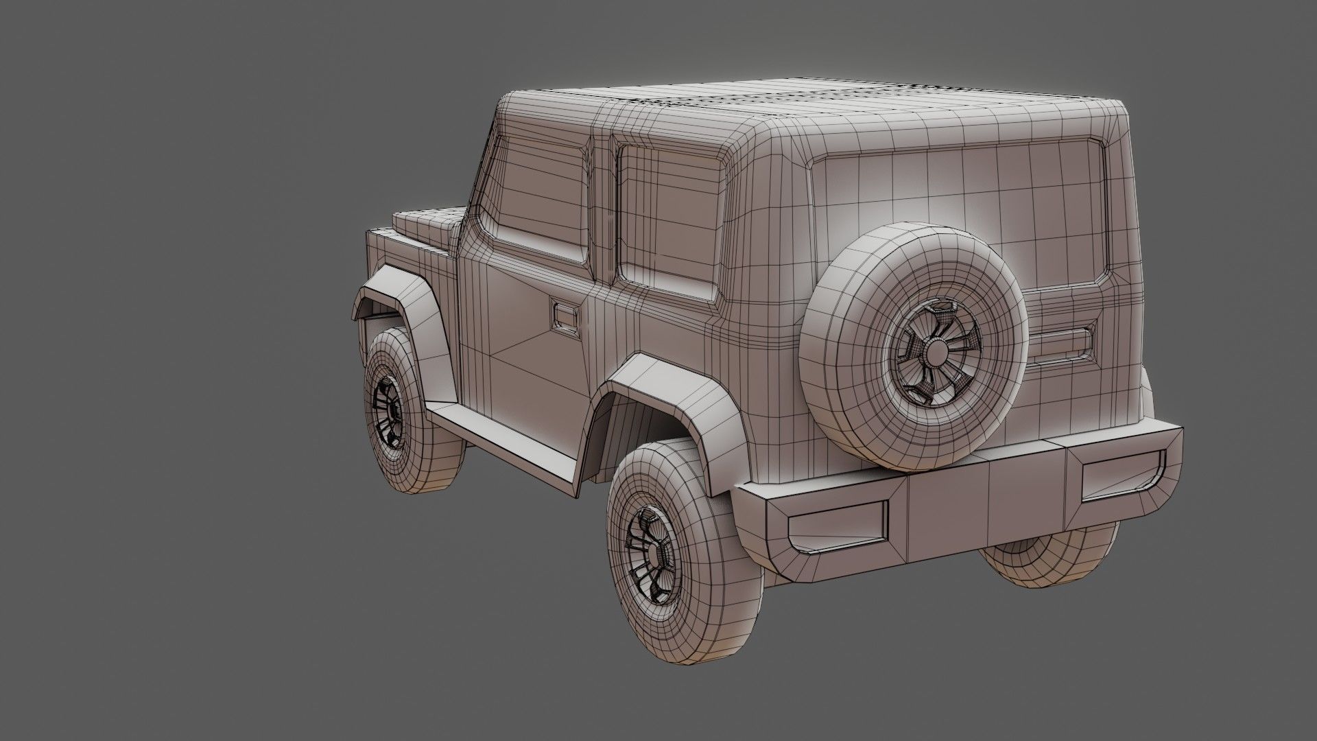 Jeep Vehicle - Game Ready - PBR Low-poly 3D model_21