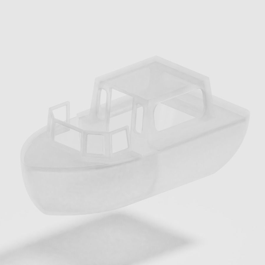 Glassy Tourist Boat 3D model_2
