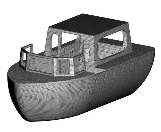 Glassy Tourist Boat 3D model_3