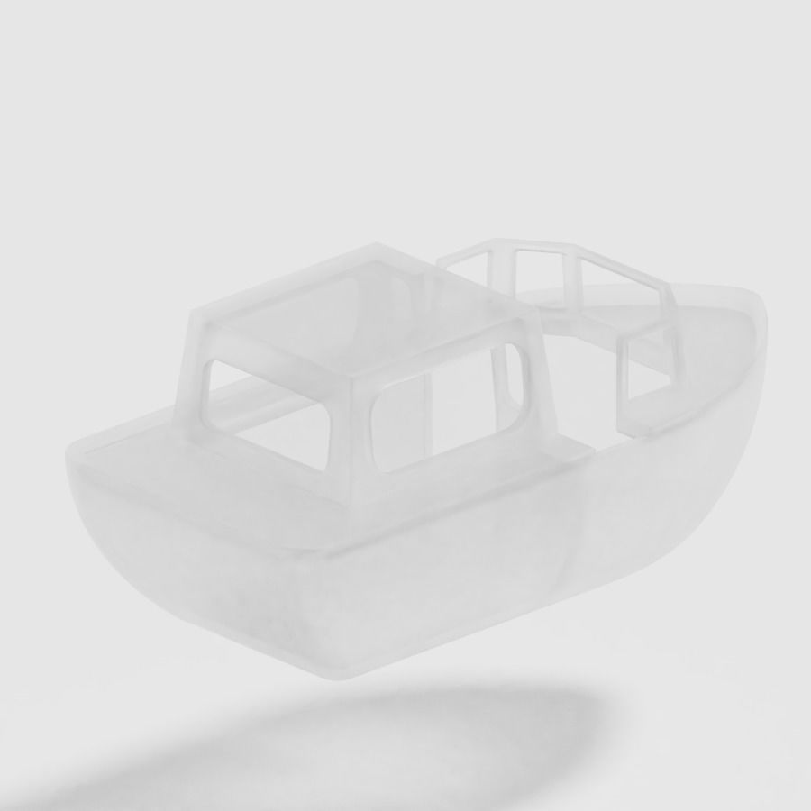 Glassy Tourist Boat 3D model_1