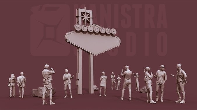 Welcome To Fabulous Las Vegas Low-poly 3D model